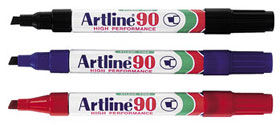 Artline 90 Permanent Marker Chisel Tip Medium